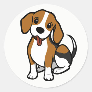 Adesivo Cachorro Beagle Fofo Cartoon Amor Beagles
