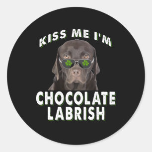 Adesivo Cachorro Beije-me Sou Chocolate Labrish