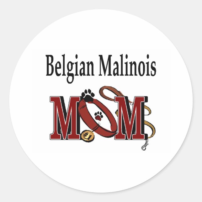 Adesivo Cachorro belga Malinois MOM (Frente)