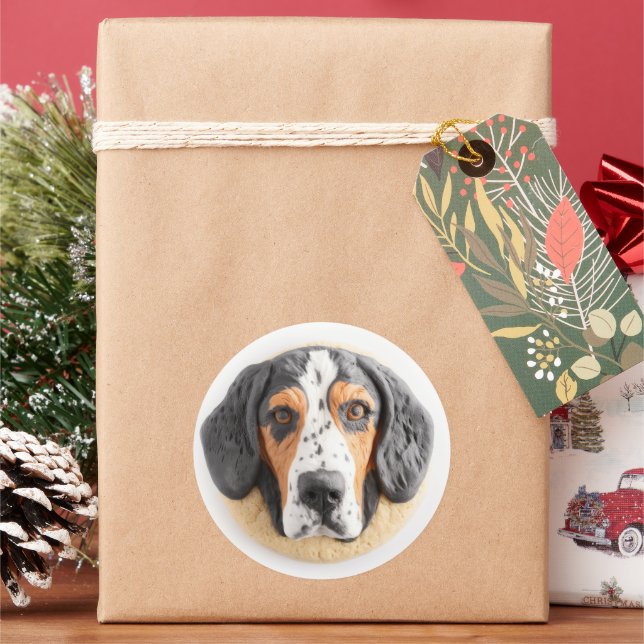 Adesivo Cachorro Bluetick Coonhound Inspirado em 3D (Feriado)