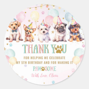 Adesivo Cachorro Bonito Adorável Cachorro Balões Festa de 