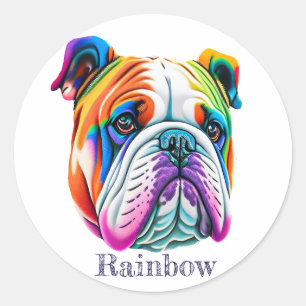 Adesivo Cachorro bonito, Rainbow