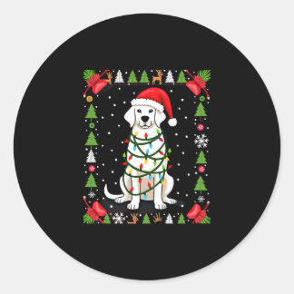 Adesivo Cachorro Boxer Branco Suéter Feio De Natal Funny X