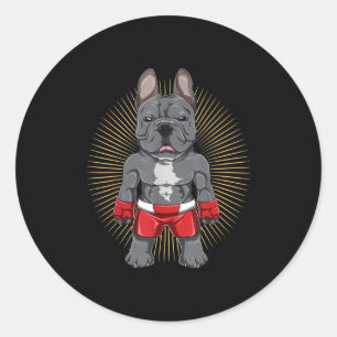 Adesivo Cachorro   Brave French Bulldog Fighter