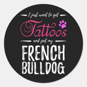Adesivo Cachorro Bulldog Francês Lover Tattoo Encantado Ca