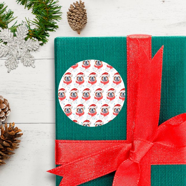 Adesivo Cachorro-Bulldog Inglês - Natal (Criador carregado)