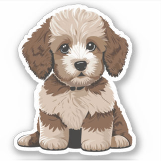 Adesivo Cachorro Cachorro Cachorro de Aussiedoodle