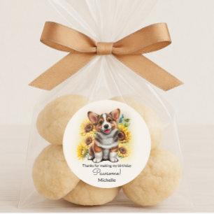 Adesivo Cachorro Cachorro Cachorro Girassóis Aniversário