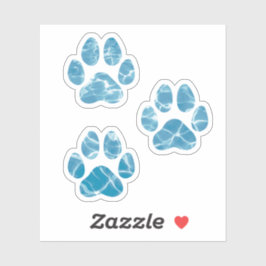 Adesivo Cachorro Cachorro Lavar Patas Impressões Água