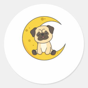 Adesivo Cachorro-Cachorro-Lunar Animais Cachorros-Da-Lua K