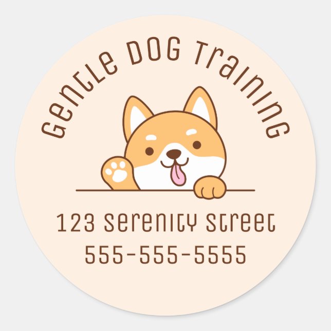 Adesivo Cachorro-Cachorro Shiba Inu Corgi Peeking Beige (Frente)