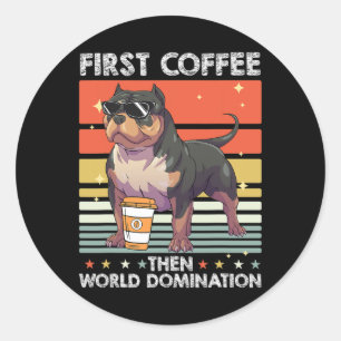Adesivo Cachorro-Café - Pet American Bully
