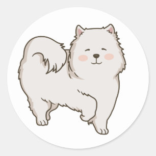 Adesivo Cachorro Cartoon Engraçado do Eskimo Americano Mãe