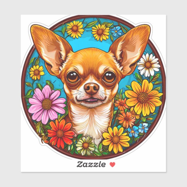 Adesivo Cachorro Chihuahua (Folha)