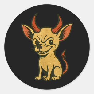 Adesivo Cachorro Chihuahua engraçado de Halloween