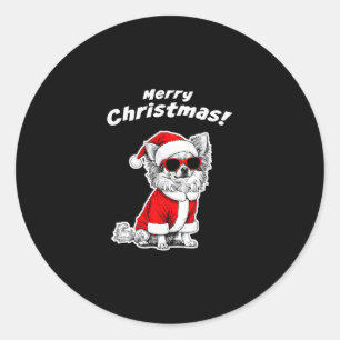 Adesivo Cachorro Chihuahua Natal Funny Santa Cão Fofo Féri
