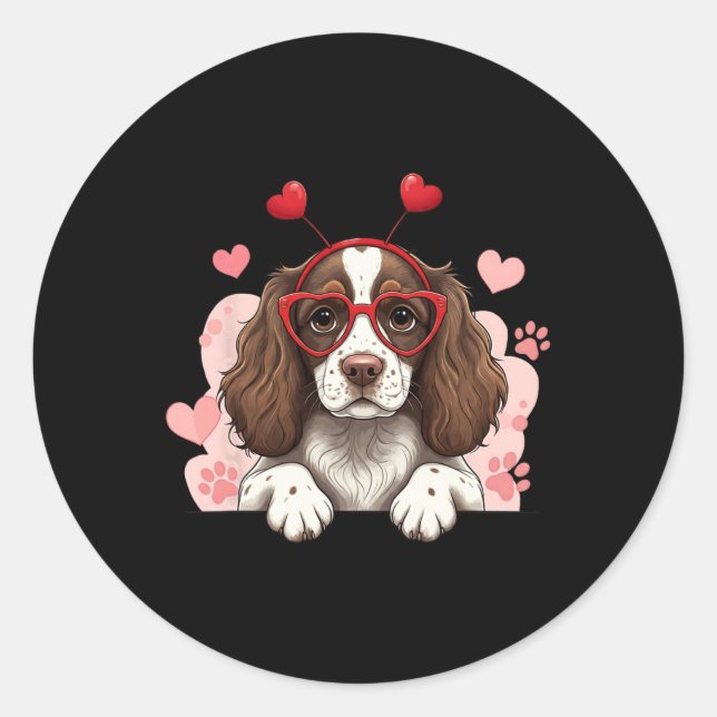 Adesivo Cachorro Cocker Spaniel Inglês Faixa para a Cabeça (Frente)