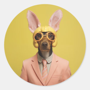 Adesivo Cachorro Coelho da Páscoa