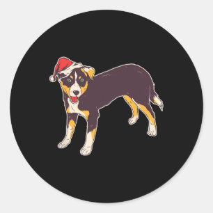 Adesivo Cachorro com Papai Noel - Feliz Natal