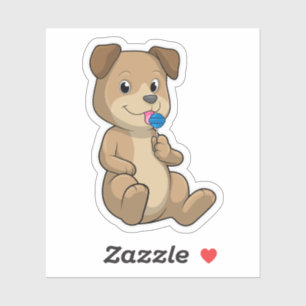 Adesivo Cachorro com Sweet Lollipop