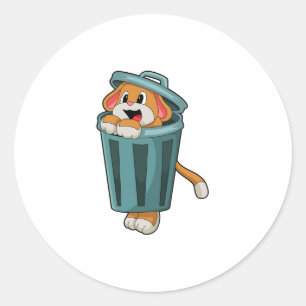 Adesivo Cachorro com Trashcan