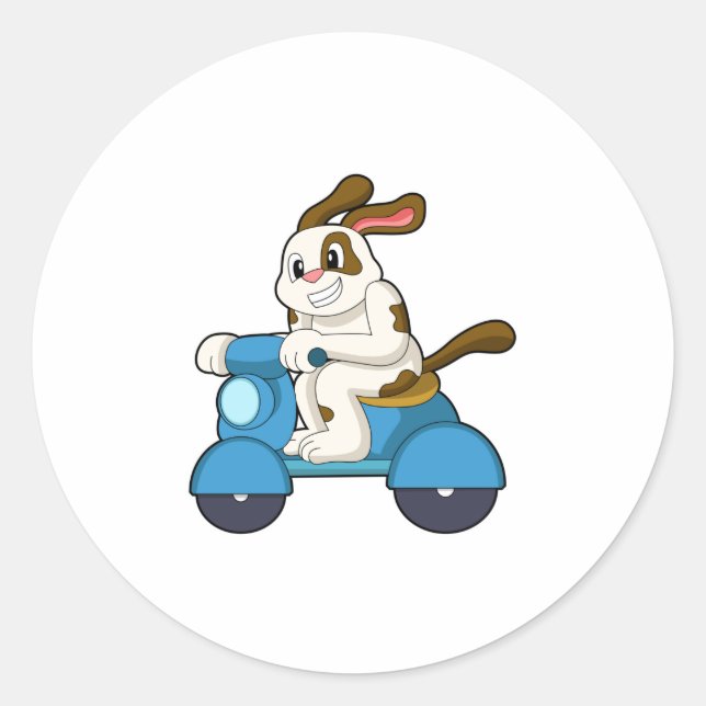 Adesivo Cachorro como Biker com Patinete.PNG (Frente)