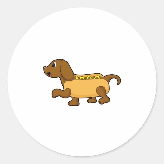 Adesivo Cachorro como cachorro-quente (Frente)