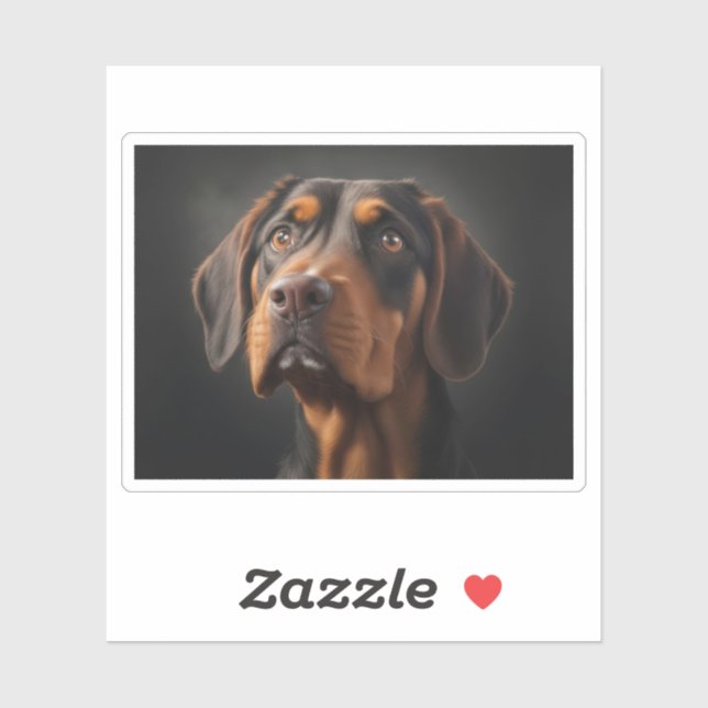 Adesivo Cachorro Coonhound (Folha)