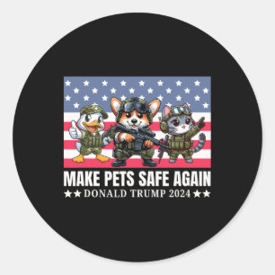 Adesivo Cachorro Corgi Engraçado Trump 2025