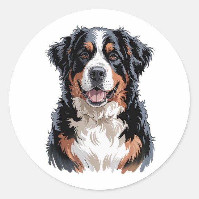 Adesivo Cachorro da Montanha Bernese (Frente)