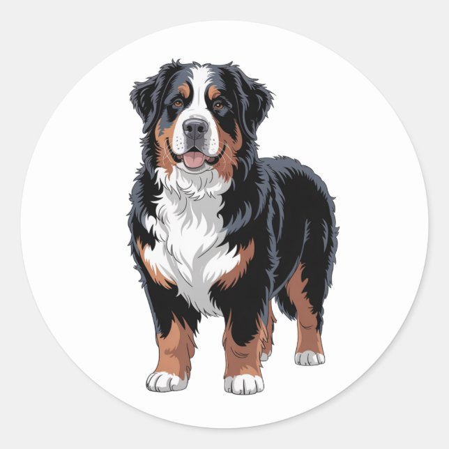 Adesivo Cachorro da Montanha Bernese (Frente)