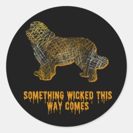 Adesivo Cachorro da Terra Nova Diversão do Dia das Bruxas