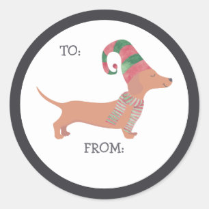 Adesivo Cachorro Dachshund Natal