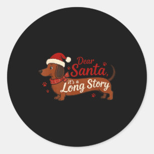 Adesivo Cachorro Dachshund Querido Papai Noel É Uma Longa