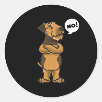Adesivo Cachorro de Airedale Terrier Stubborn