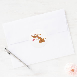 Adesivo Cachorro de Cartografia com Sorriso Grande e Língu