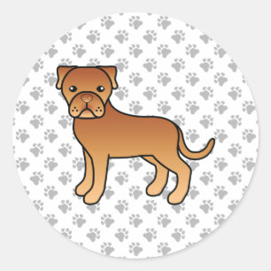 Adesivo Cachorro de Cartoon Cachorro De Bordeaux