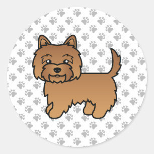 Adesivo Cachorro de Cartoons de Coroa Vermelha Terrier