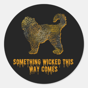 Adesivo Cachorro de Cockapoo Diversão de Silhoueen