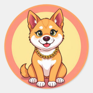 Adesivo Cachorro de Desenho Adorável