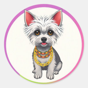 Adesivo Cachorro de Desenho Adorável