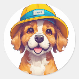 Adesivo Cachorro de desenho animado fofo