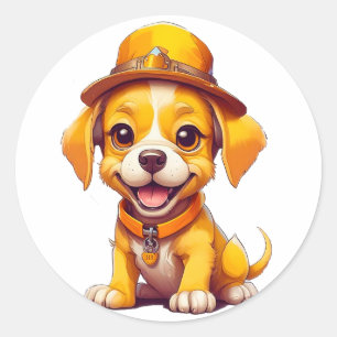 Adesivo Cachorro de desenho animado fofo