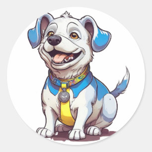 Adesivo Cachorro de desenho animado fofo