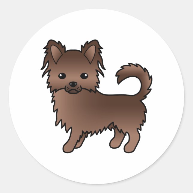 Adesivo Cachorro de Desenho Animado Fofo Chihuahua de Casa (Frente)