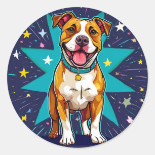 Adesivo Cachorro de desenho animado fofo Presente para ama