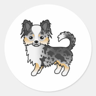 Adesivo Cachorro de desenho animado gordo Casaco Chihuahua