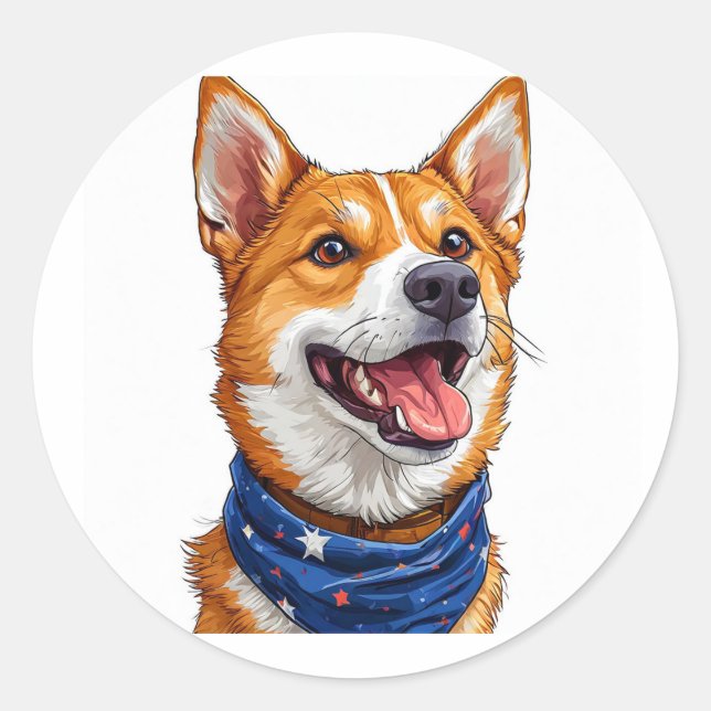 Adesivo Cachorro de Desenho Fofo (Frente)
