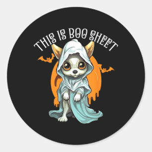 Adesivo Cachorro de Halloween Chihuahua Truque ou Tratamen