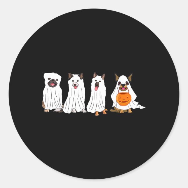 Adesivo Cachorro de Halloween com Abóbora Cachorro Assusta (Frente)